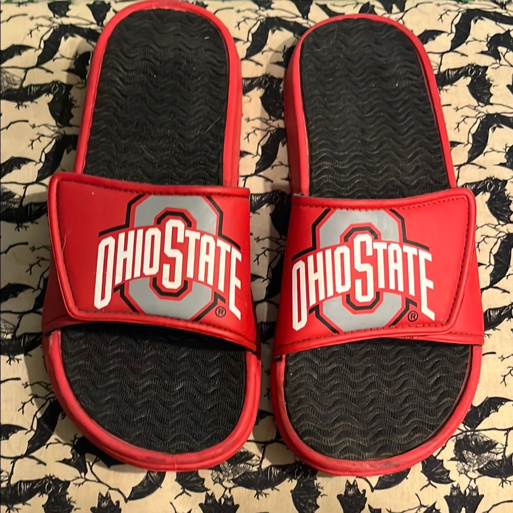 Ohio State Mens Slide Sandals - Red